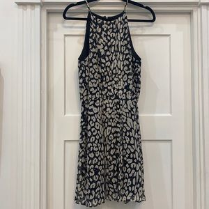 Dolce Vita Black White Leopard Mini Dress